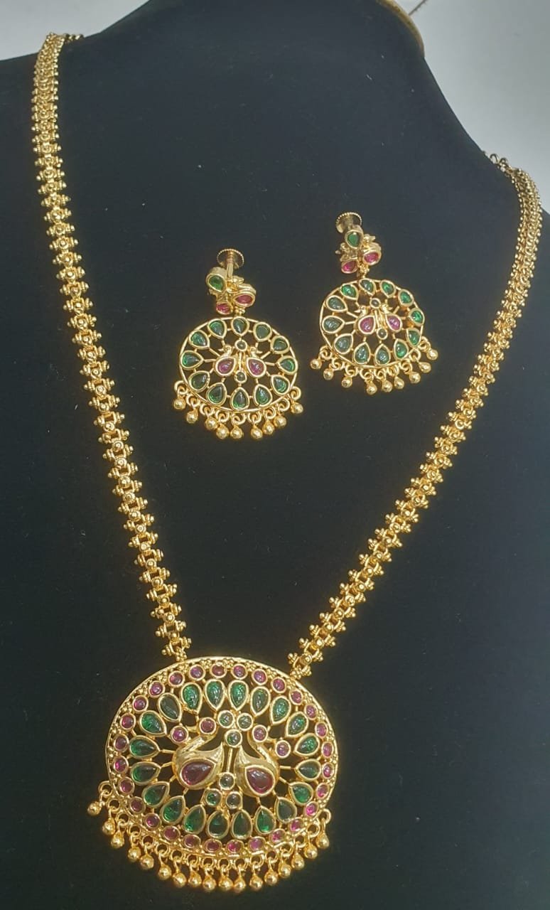 Peacock Designer Pink and Gold Micro Plated Jewelry Peacock Designer Pink and Gold Micro Plated Jewelry