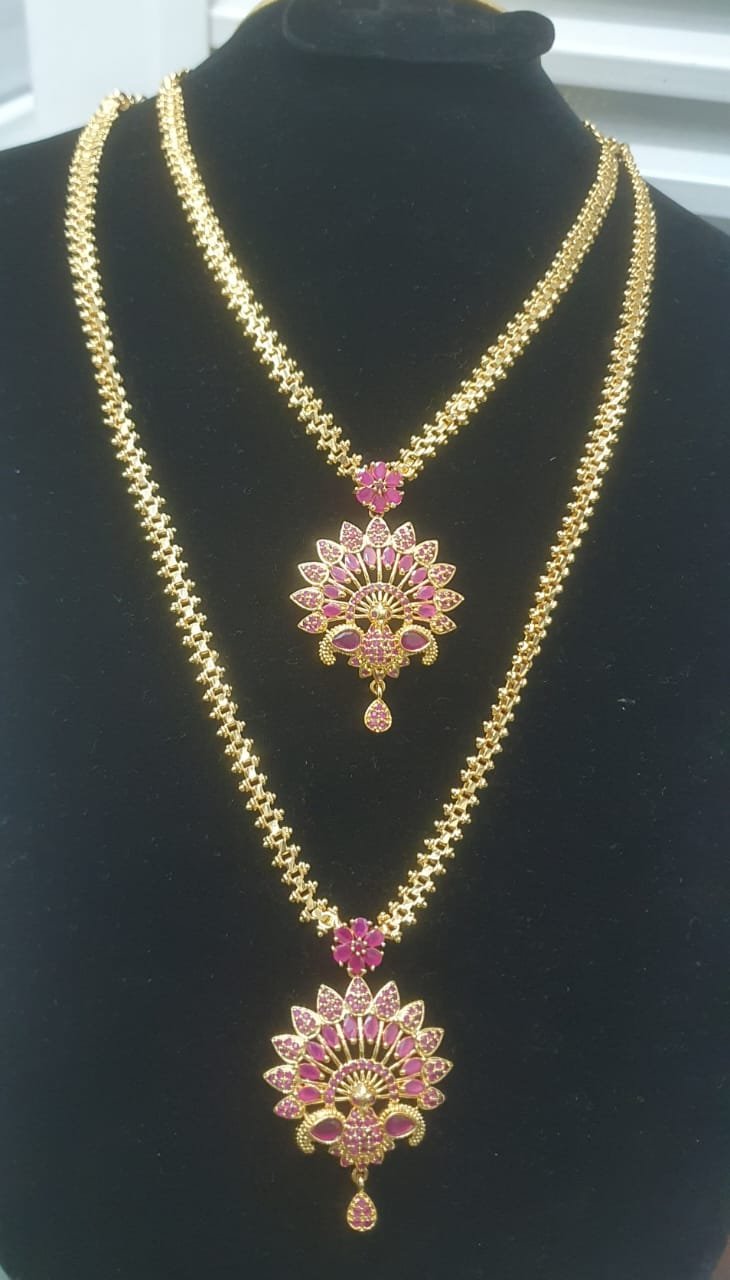 Flower Designer Pink Stone Micro Plated Set Flower Designer Pink Stone Micro Plated Set