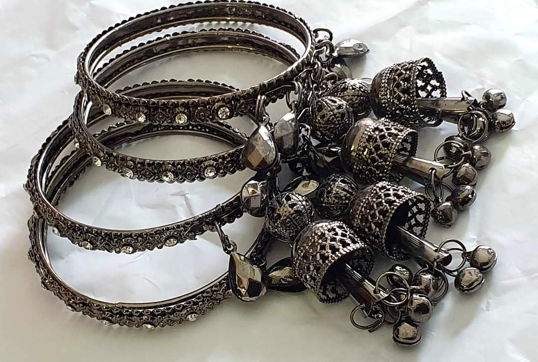 Oxidized Black Silver Bangles Oxidized Black Silver Bangles