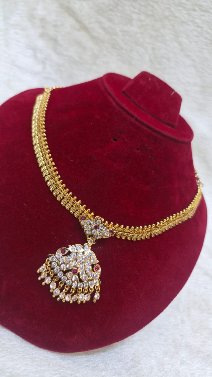 Pink and White Stone Micro Plated Chain Pink and White Stone Micro Plated Chain - Image 4