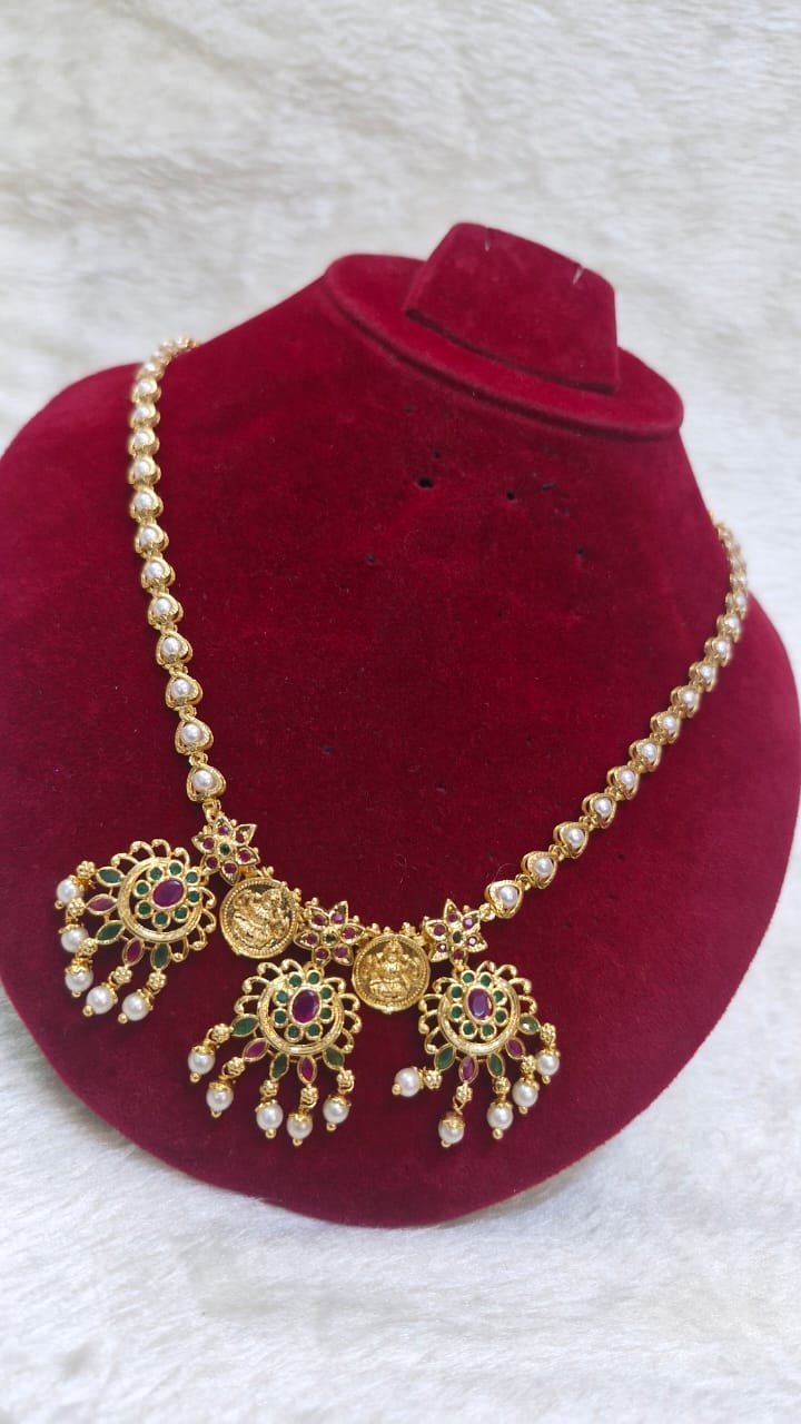 Flower Designer Pink and Green Stone Micro Plated Jewelry Flower Designer Pink and Green Stone Micro Plated Jewelry - Image 3