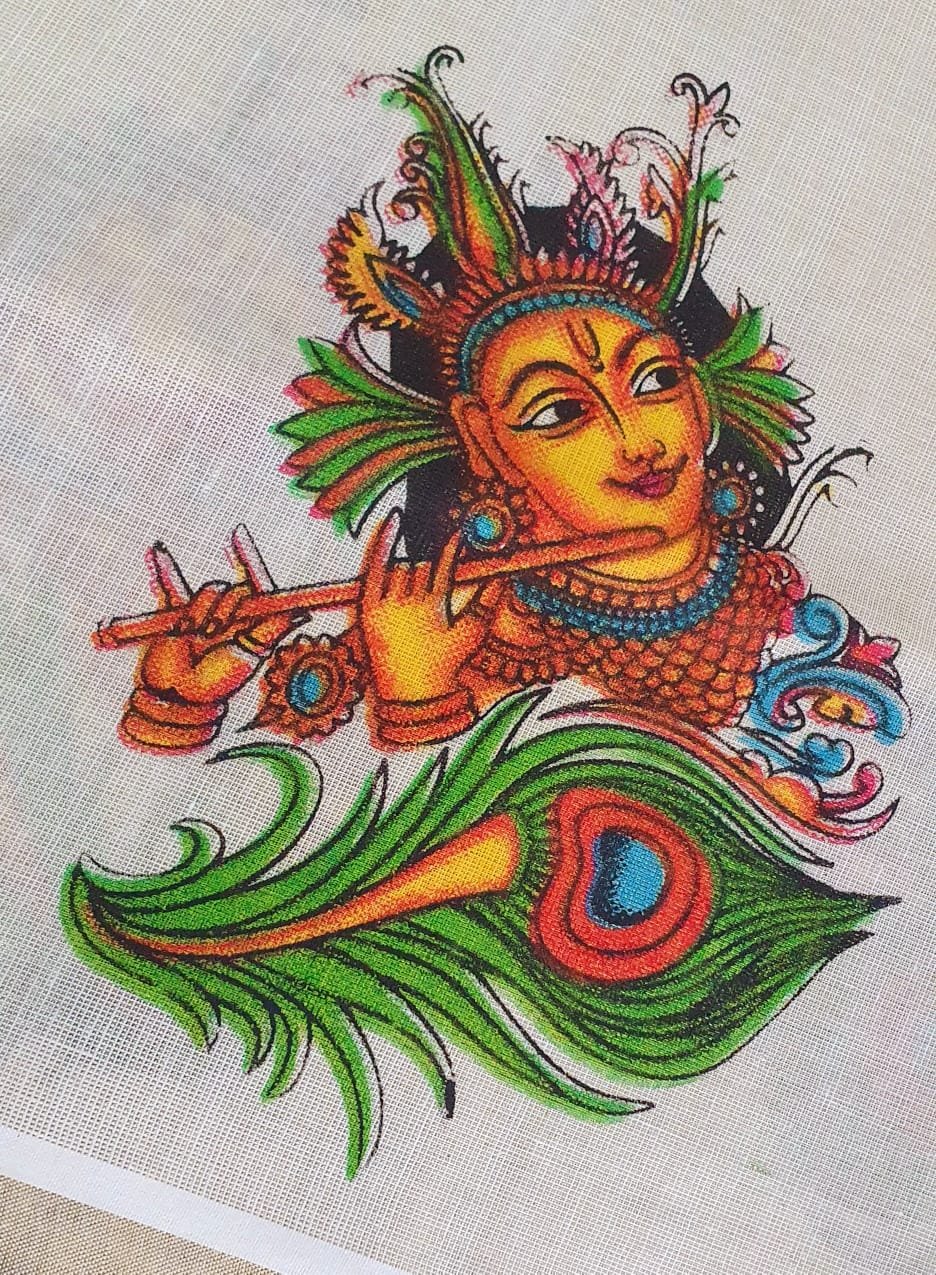 Krishna Designer Premium Tissue Silk Saree - Image 6