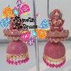 Lakshmi Designer Pink Oxidised Gold Jhumkas Lakshmi Designer Pink Oxidised Gold Jhumkas
