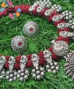 Peacock Designer Silver Necklace