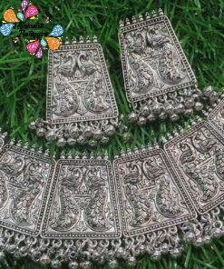 Peacock Designer Silver Necklace