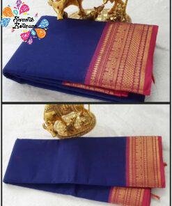 Blue and Pink Chettinad Cotton Saree