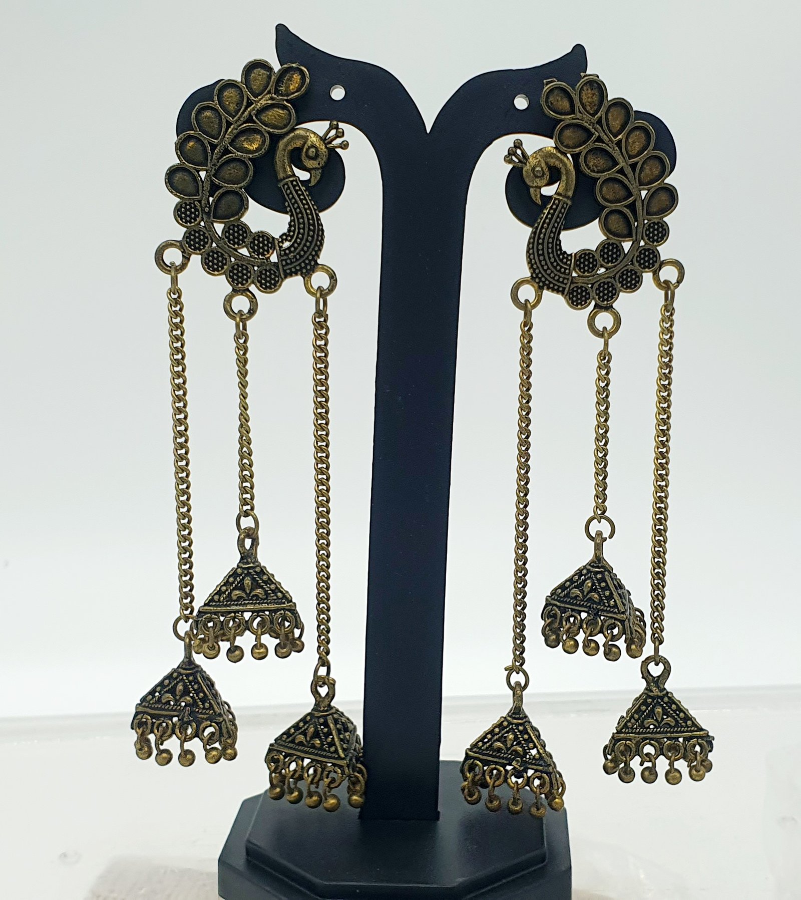 Oxidised Gold Earrings Oxidised Gold Earrings - Image 2