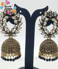 Oxidised Gold Jhumkha