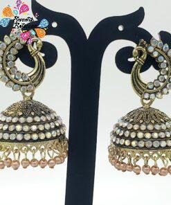 Oxidised Gold Jhumkha