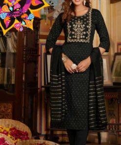 Silk Cotton Embroidery Designer Shalwar Suits