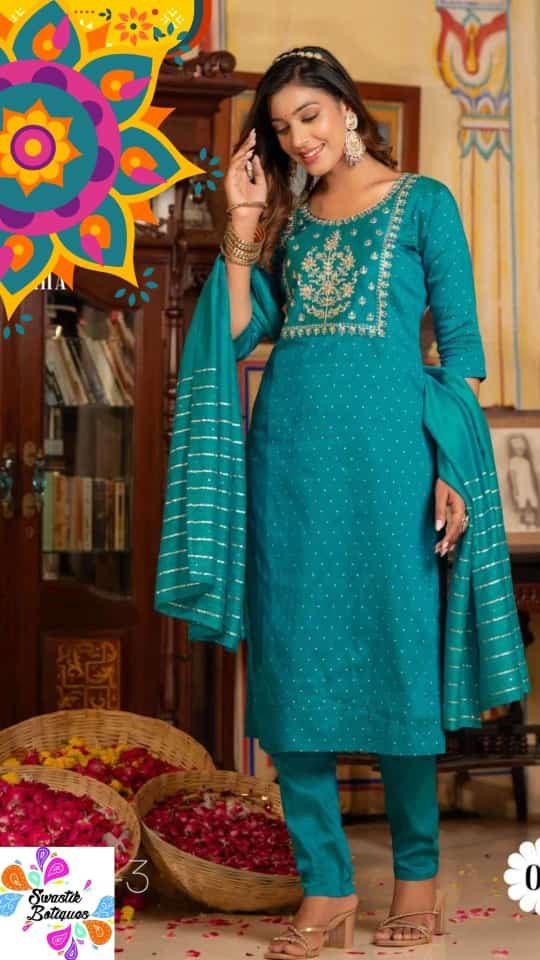 Silk Cotton Embroidery Designer Shalwar Suits Silk Cotton Embroidery Designer Shalwar Suits