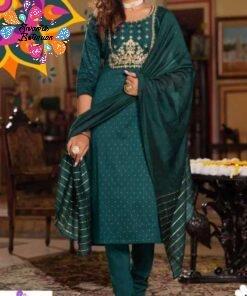 Silk Cotton Embroidery Designer Shalwar Suits