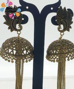 Oxidised Gold Jhumkha