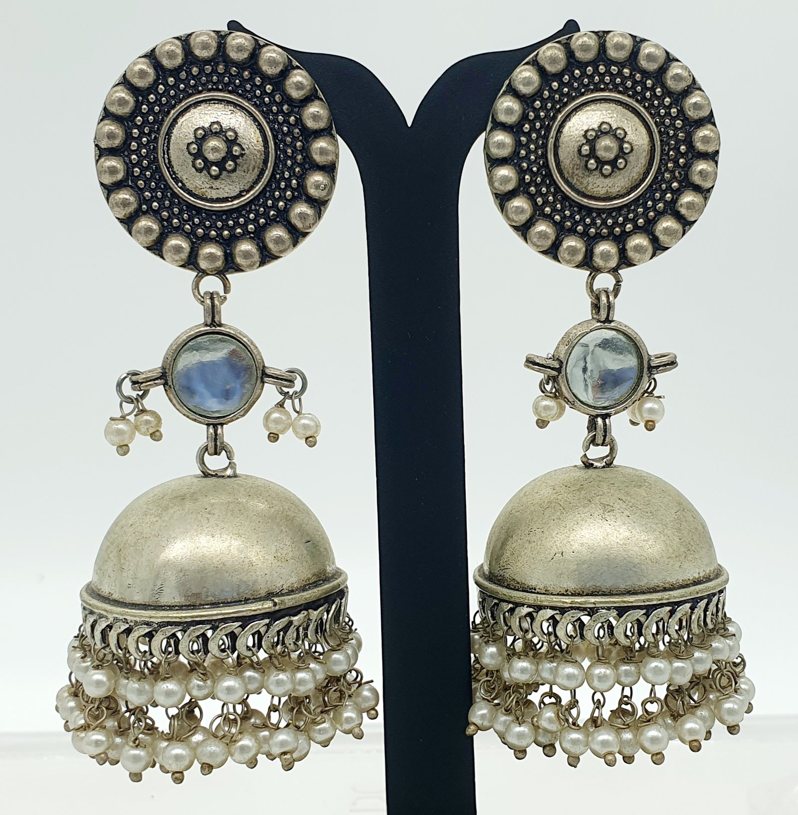 Oxidised Silver Jhumkha Oxidised Silver Jhumkha - Image 2