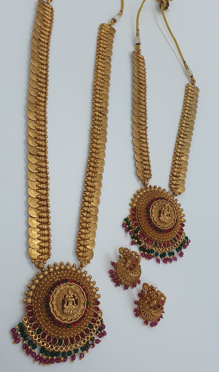 Lakshmi Designer Matte Finished Semi Bridal Combo Set Lakshmi Designer Matte Finished Semi Bridal Combo Set