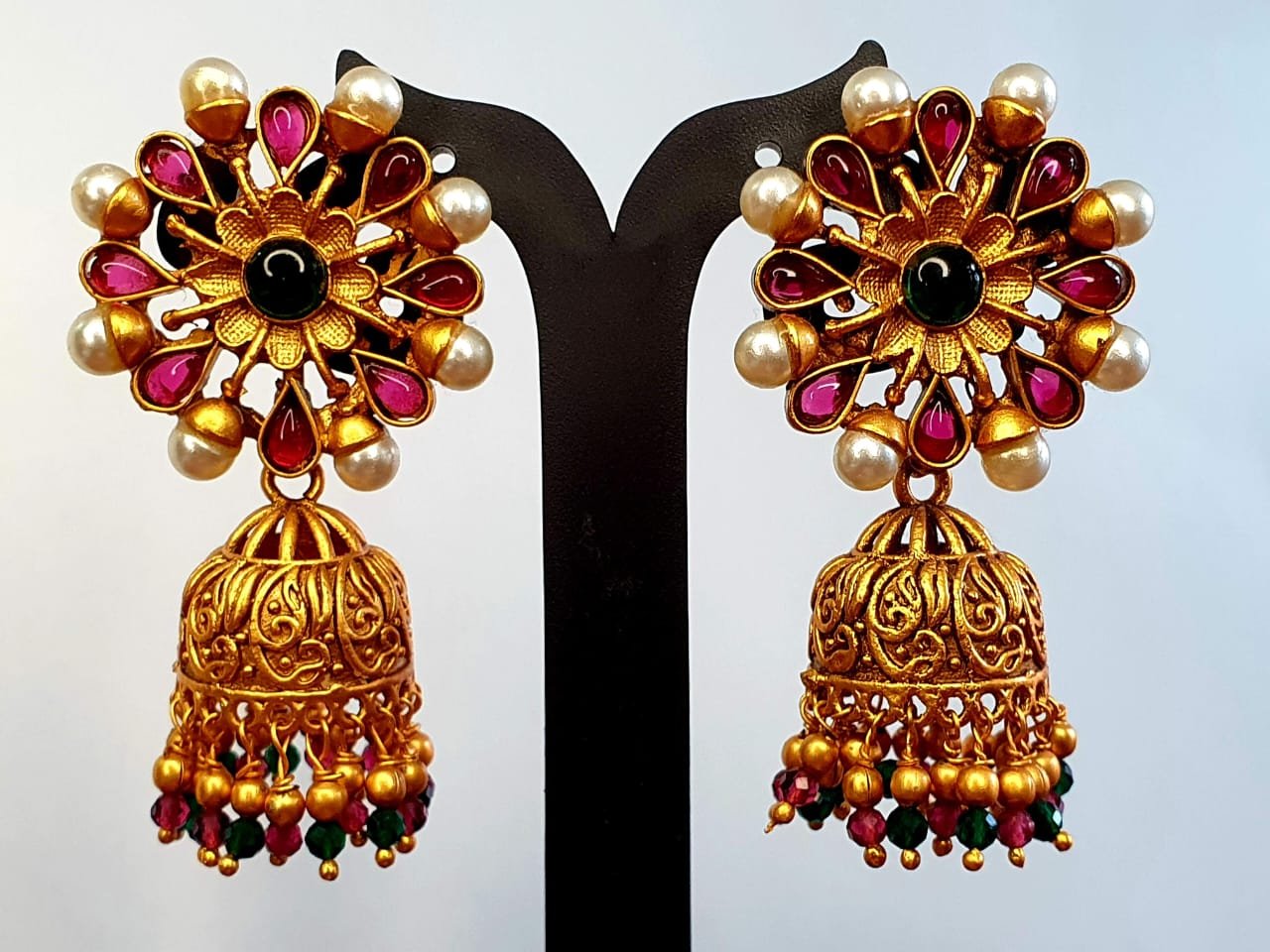 Matte Finished Jhumka Matte Finished Jhumka - Image 2