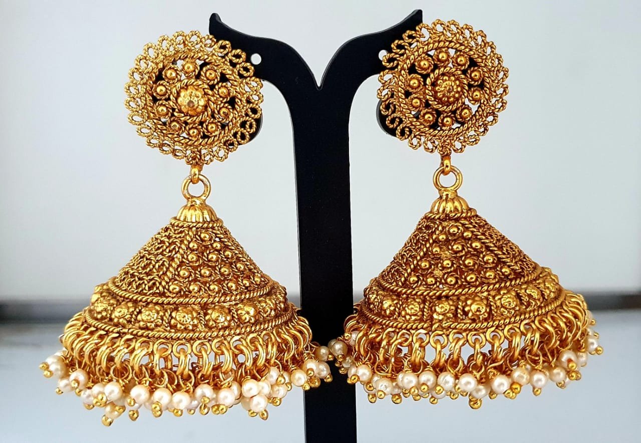 Matte Finished Jhumka Matte Finished Jhumka - Image 2