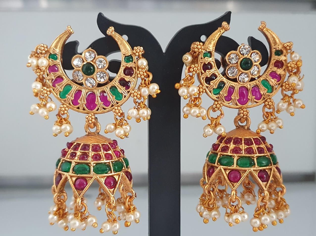 Matte Finished Jhumka Matte Finished Jhumka - Image 2