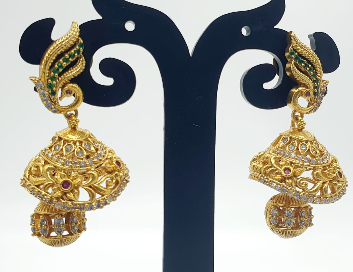 Peacock Matte Finished Jhumka Peacock Matte Finished Jhumka