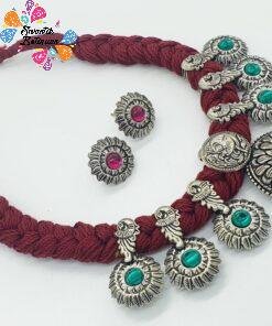 Flower Designer Oxidised Chocker Necklace