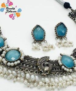 Peacock Designer Oxidised Necklace Peacock Designer Oxidised Necklace