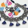 Blue Stone Designer Oxidised Chocker Necklace Blue Stone Designer Oxidised Chocker Necklace