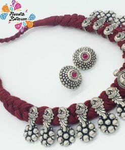 Peacock Designer Oxidised Chocker Necklace