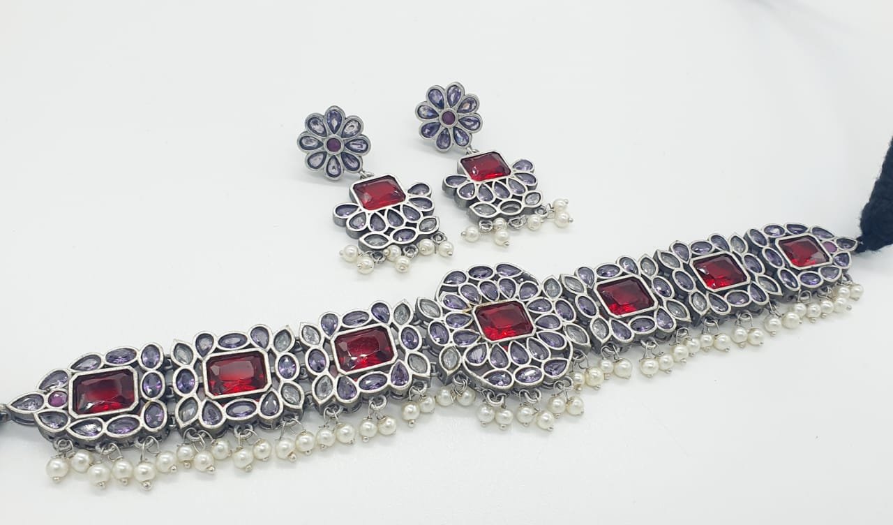 Oxidised Chocker Necklace Oxidised Chocker Necklace