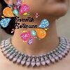 Light Pink Stone Designer Oxidised Necklace