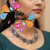 Flower Designer Oxidised Necklace
