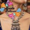 Blue Stone Designer Oxidised Necklace Blue Stone Designer Oxidised Necklace