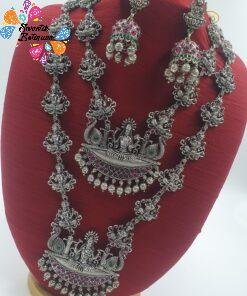 Lakshmi Designer Oxidised Matte Finished Semi Bridal Combo Set
