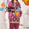 Magenta and Gold Colour Pure Cotton Ready Made Shalwar Suits