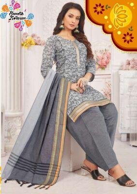 Grey and   Black Pure Cotton Ready Made Shalwar Suits