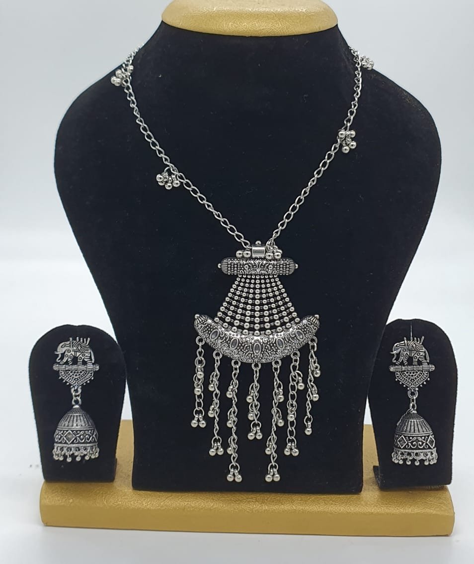 Elephant Designer Oxidised Silver Harram Elephant Designer Oxidised Silver Harram