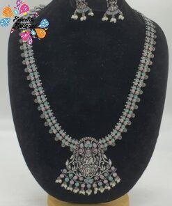 Alternative view of Lakshmi Designer Oxidised Silver Harram