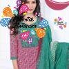 Pink and Green Soft Cotton Ready Made Shalwar Suits