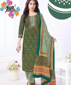 Green and White Soft Cotton Ready Made Shalwar Suits Green and White Soft Cotton Ready Made Shalwar Suits