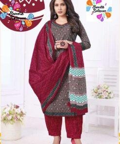 Brown and Maroon Soft Cotton Ready Made Shalwar Suits Brown and Maroon Soft Cotton Ready Made Shalwar Suits