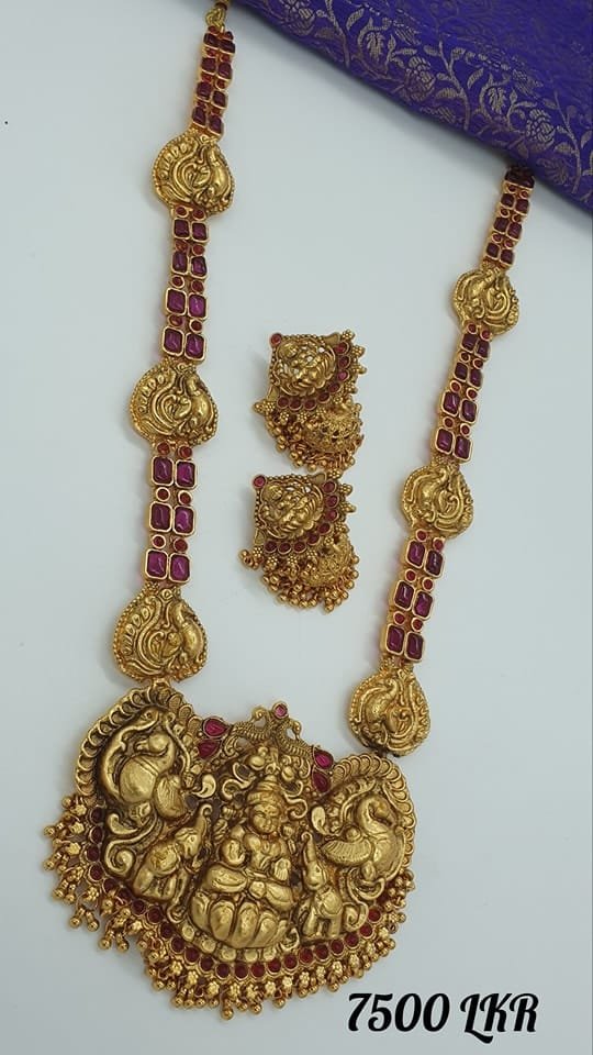 Lakshmi and Peacock Designer Matte Finished Harram Lakshmi and Peacock Designer Matte Finished Harram