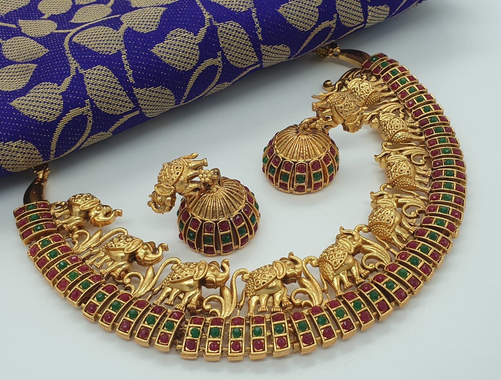 Elephant Designer Matte Finished Necklace Elephant Designer Matte Finished Necklace