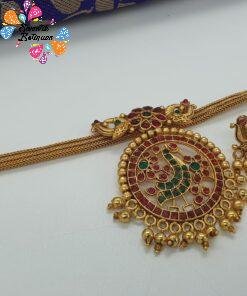 Peacock Designer Matte Finished Necklace