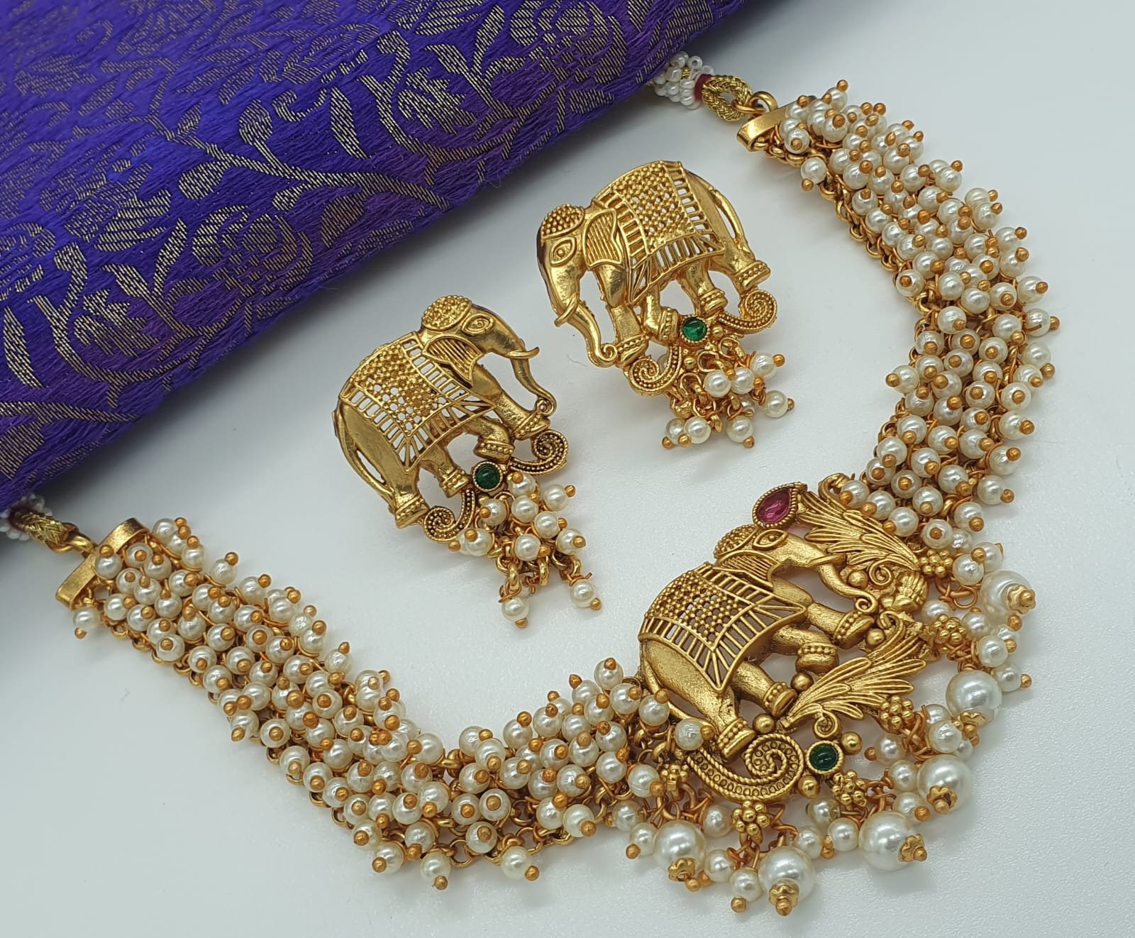 Elephant Designer Matte Finished Necklace Elephant Designer Matte Finished Necklace