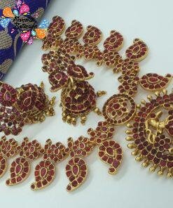 Peacock Designer Matte Finished Necklace