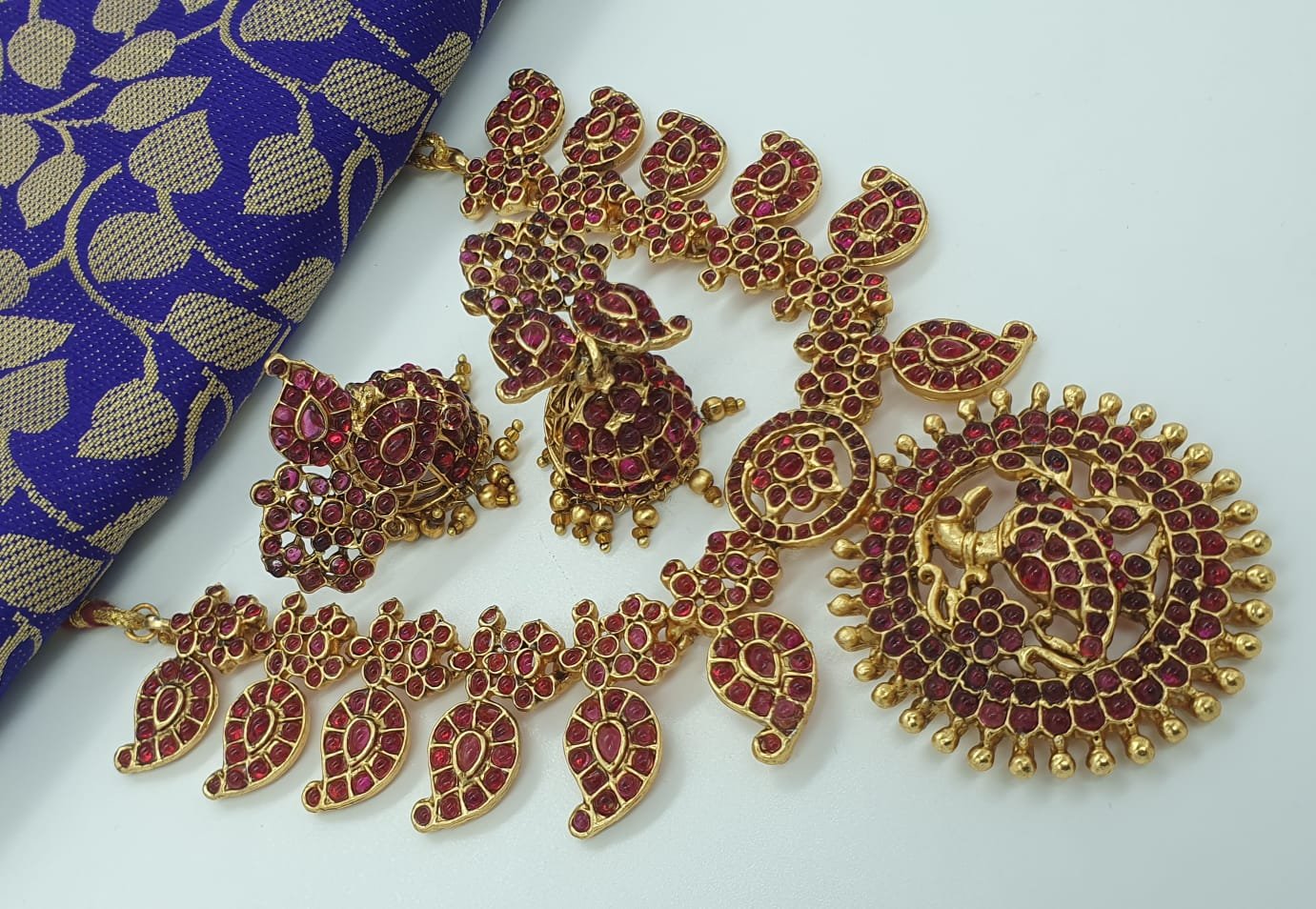 Peacock Designer Matte Finished Necklace Peacock Designer Matte Finished Necklace