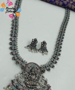 Lakshmi Designer Oxidised Silver Harram