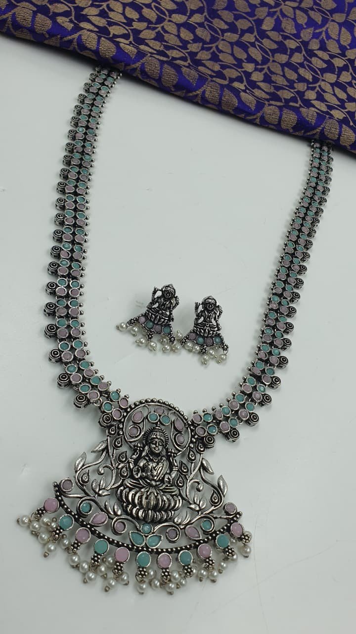 Lakshmi Designer Oxidised Silver Harram Lakshmi Designer Oxidised Silver Harram