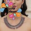 Pink Stone Designer Oxidised Necklace Pink Stone Designer Oxidised Necklace