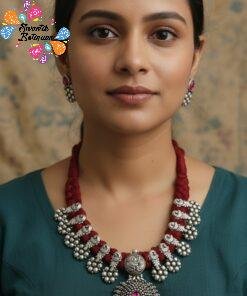 Peacock Designer Oxidised Chocker Necklace