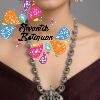 Lakshmi Designer Matte Silver Necklace